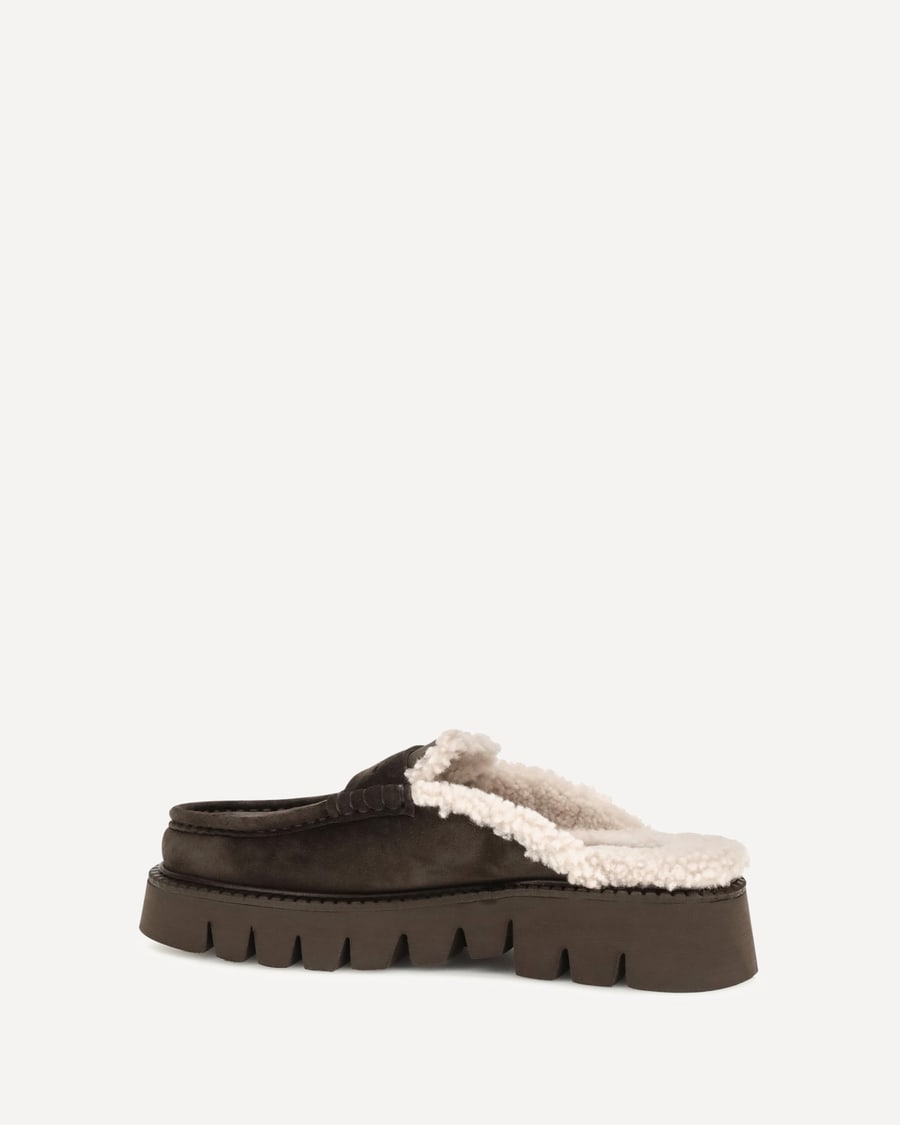 PEDRO GARCÍA Savy Shearling Mules, view 2