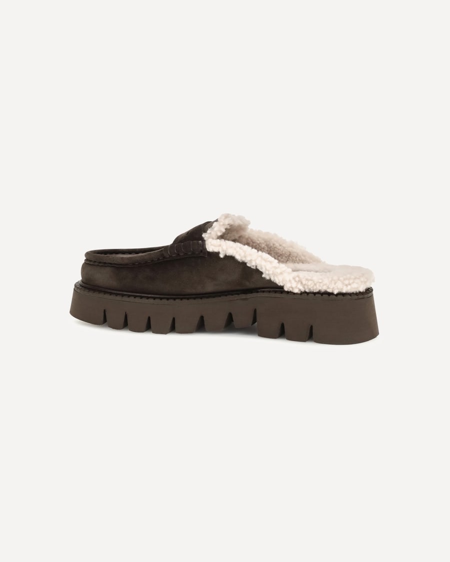 PEDRO GARCÍA Savy Shearling Mules, view 5