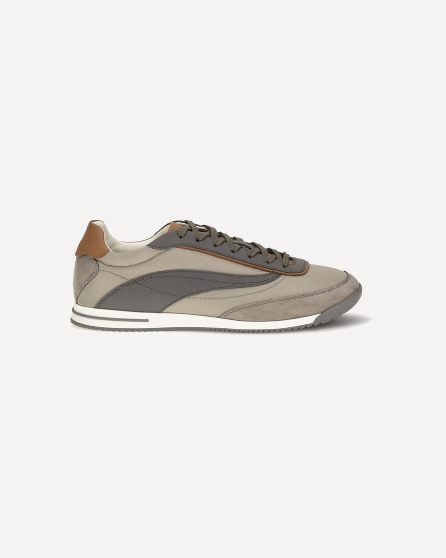 Brunello Cucinelli Lace-up suede Sneakers, view 3