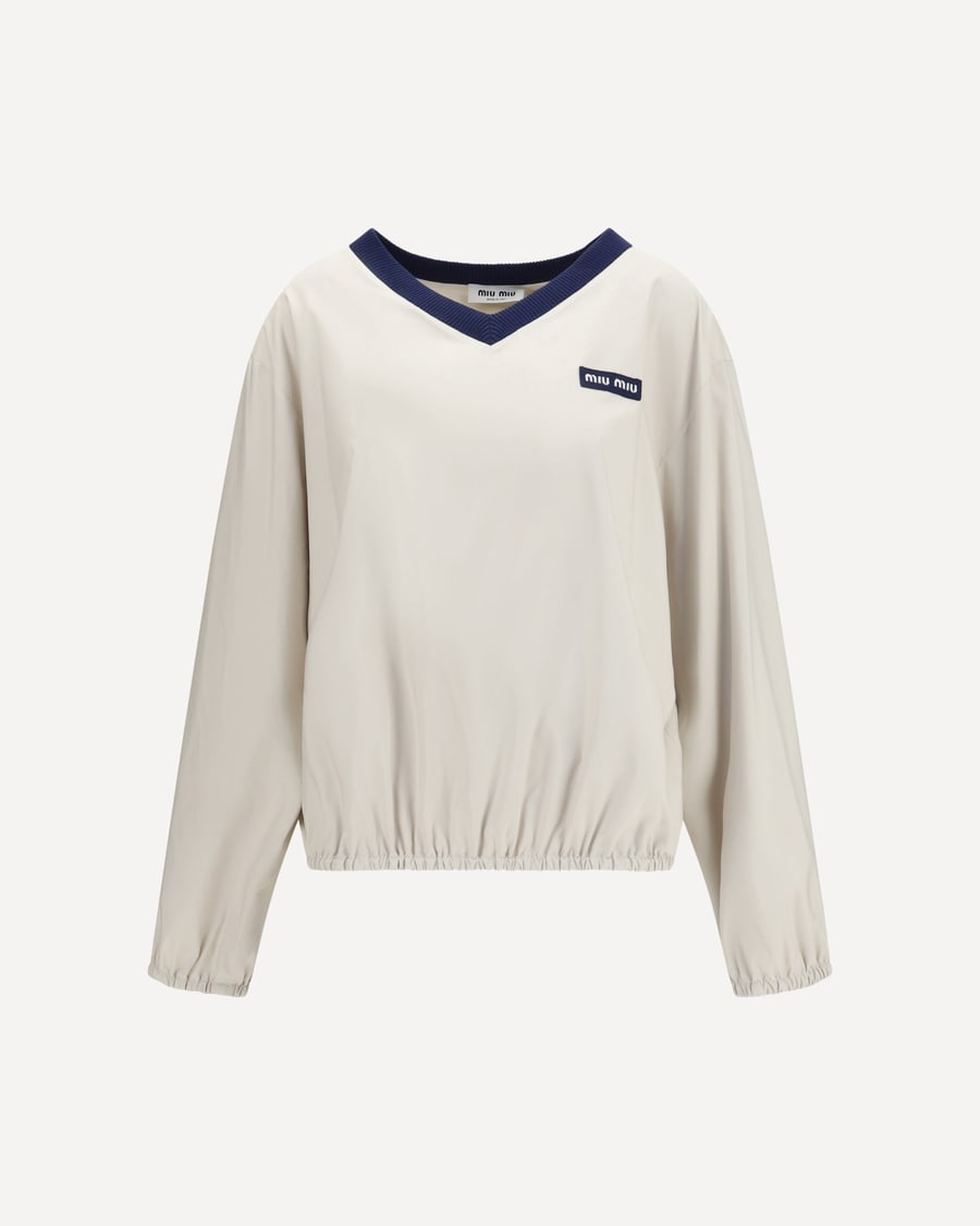Miu Miu Pongé tec Sweatshirt, view 3