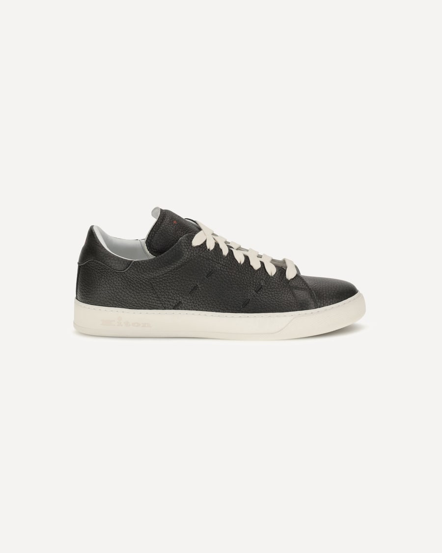 KITON Leather Sneakers, view 3