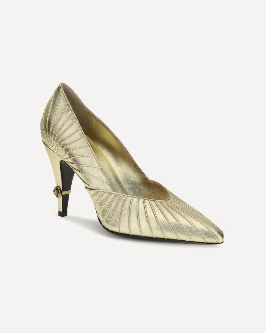 Versace Metallic leather Pumps, view 4