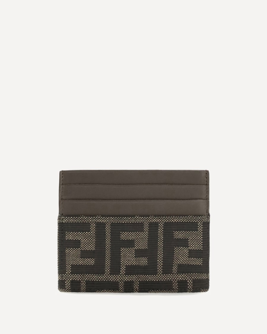 Fendi FF jacquard and leather Card Holder