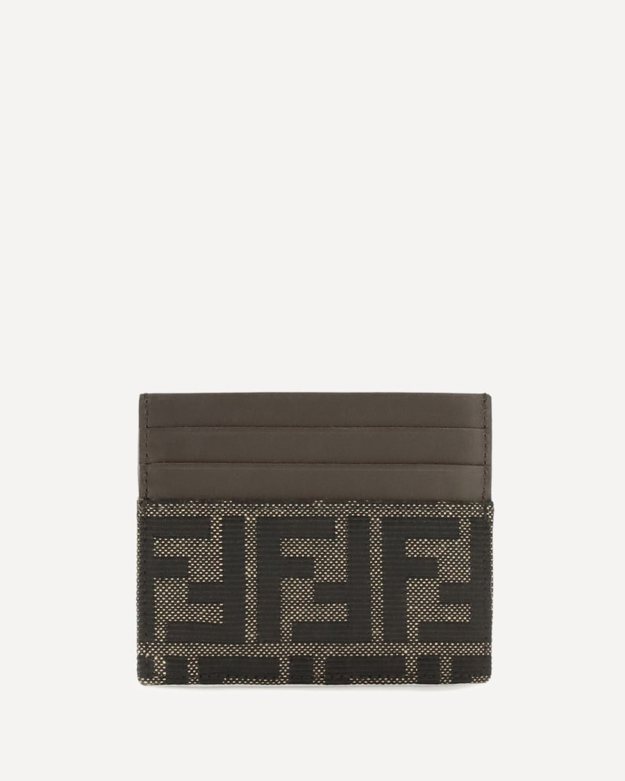 Fendi FF jacquard and leather Card Holder, view 2
