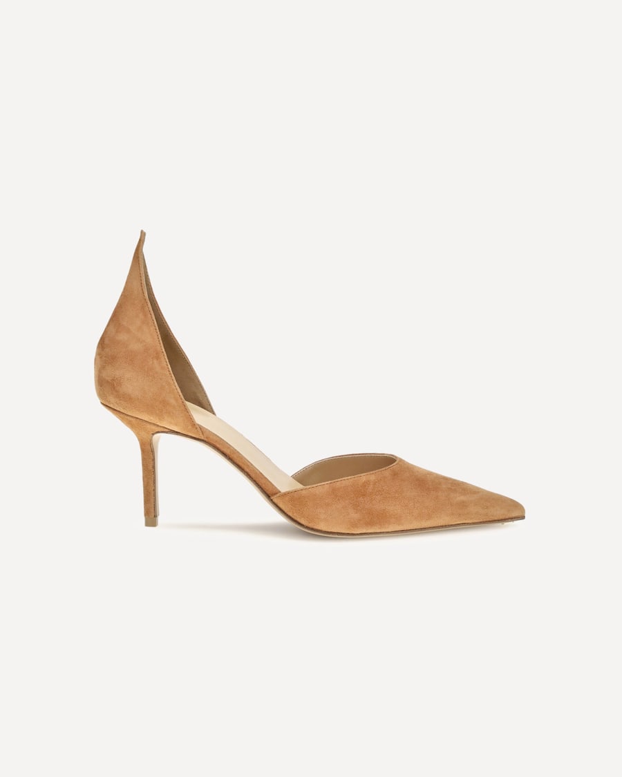 FRANCESCO RUSSO D'Orsay Flame suede Pumps, view 3