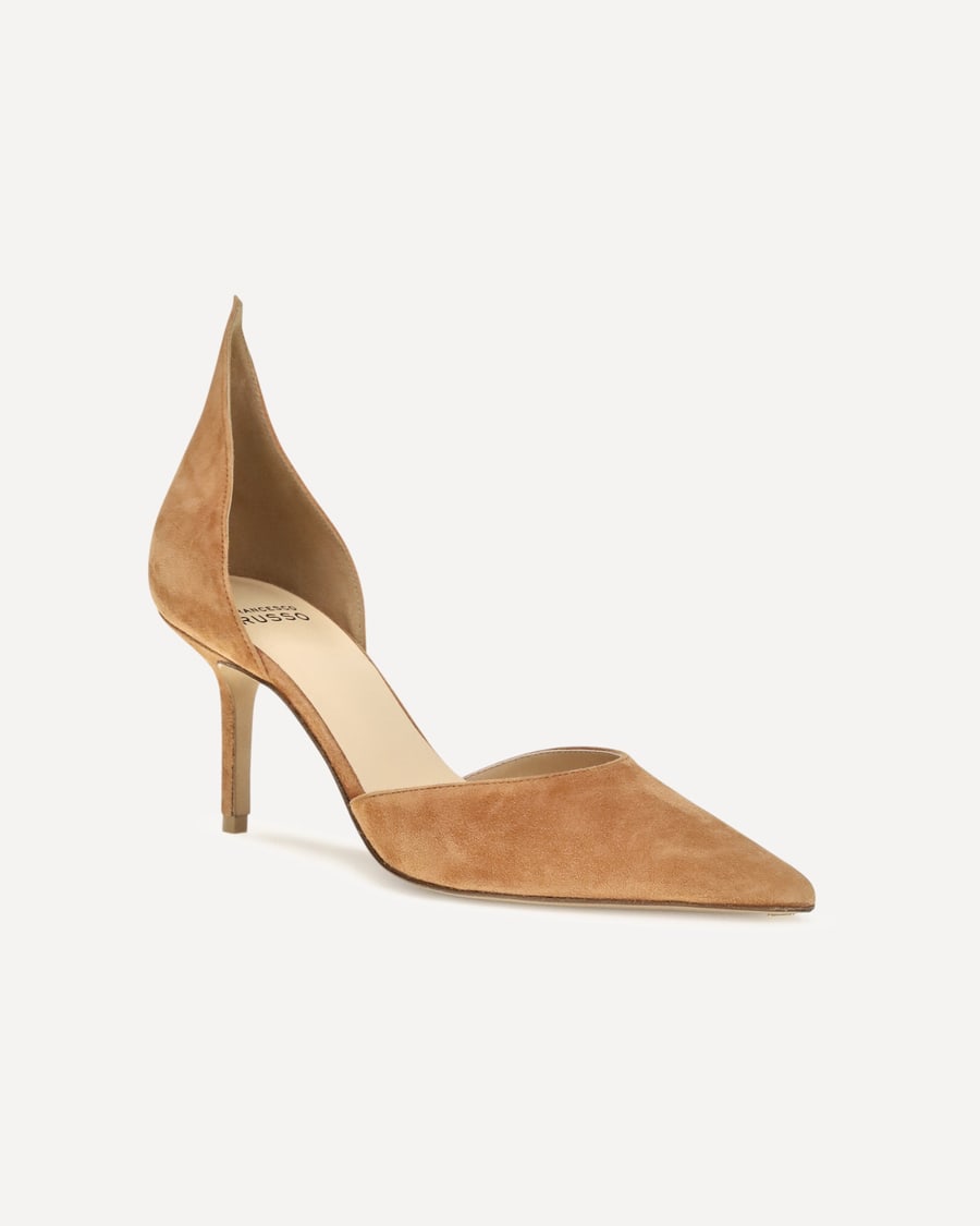 FRANCESCO RUSSO D'Orsay Flame suede Pumps, view 4