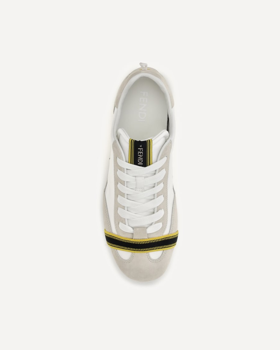 Fendi Wrap suede and fabric Sneakers, view 6