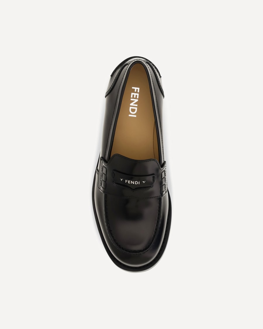 Fendi Ateneo calfskin Loafers, view 6