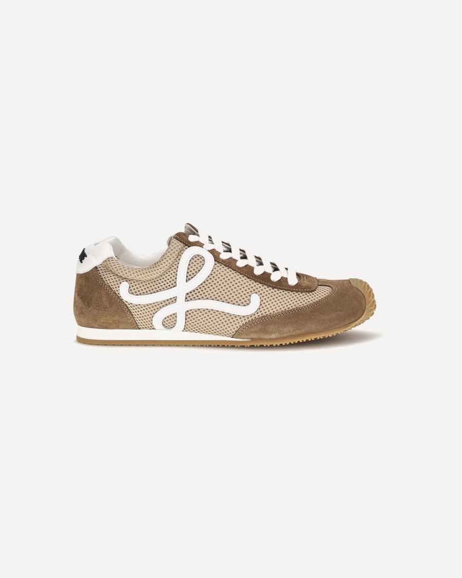 Loewe Ballet Runner 2.0 suede and mesh Sneakers, view 3