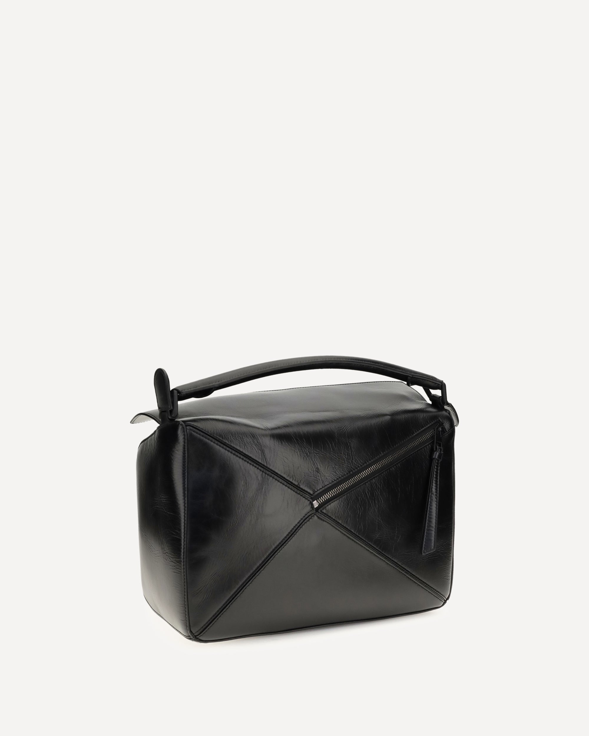 Loewe Large paper-effect calfskin Puzzle Handbag, view 2