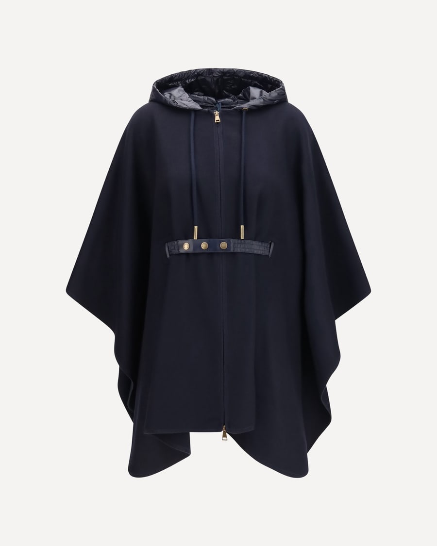 Moncler Padded wool blend Cape, view 3