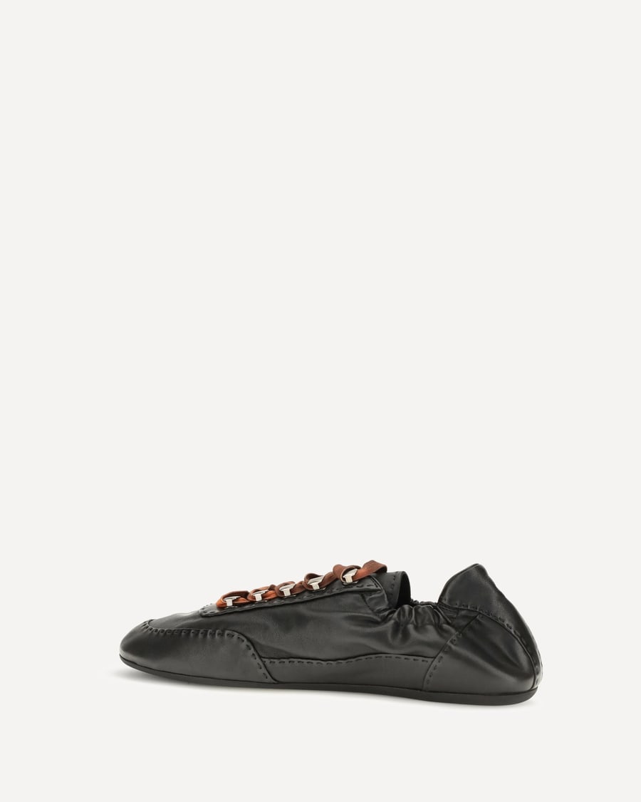 Prada Collapse aged nappa leather Sneakers, view 2