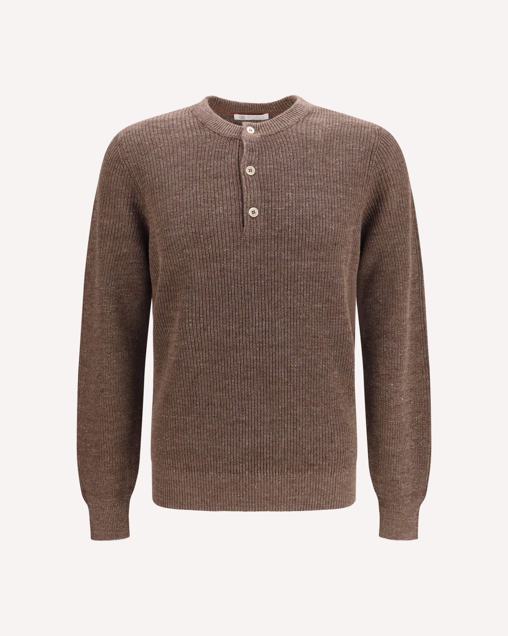Brunello Cucinelli Cotton and linen henley Sweater
