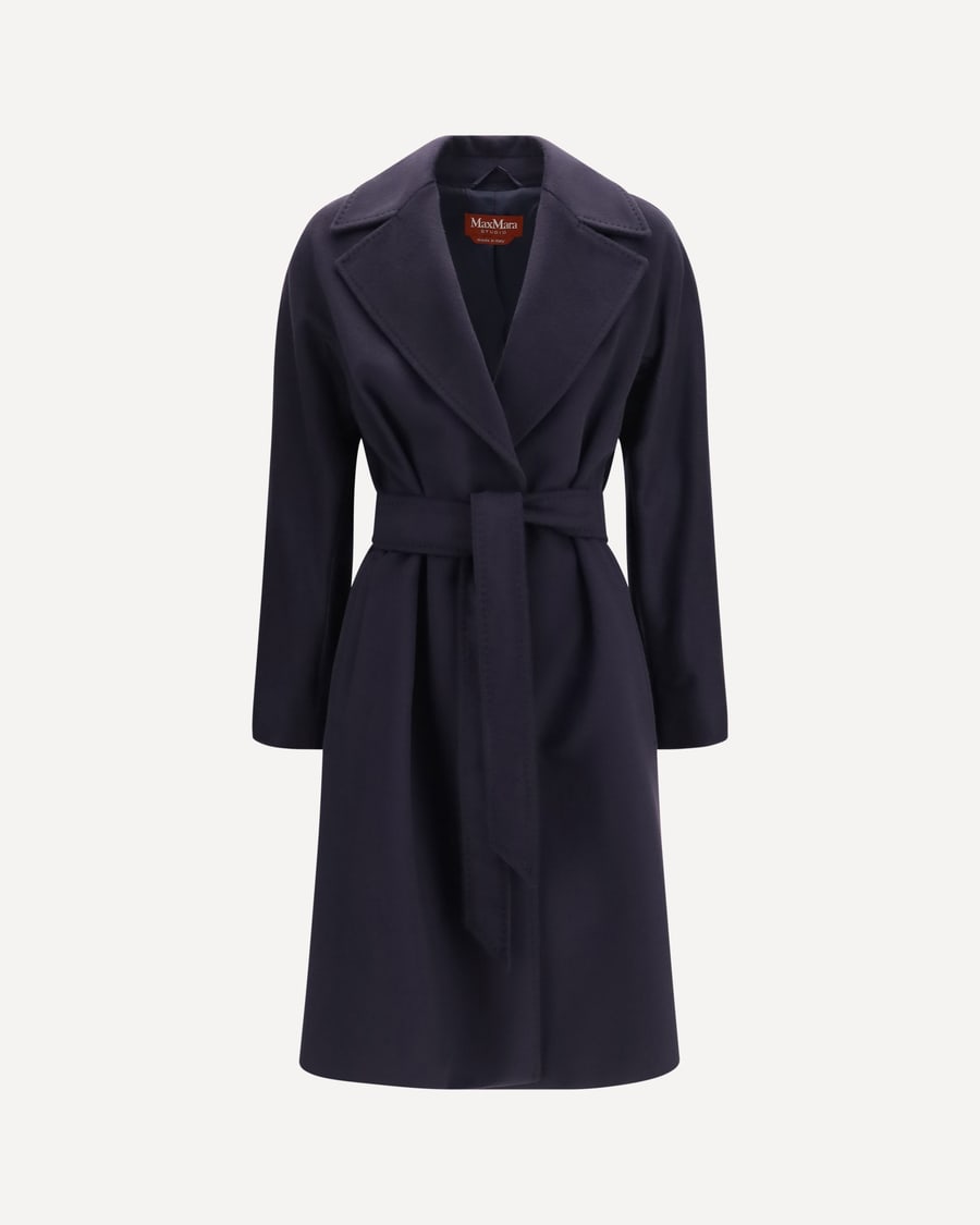Max Mara Studio Wool Coat with peak lapels