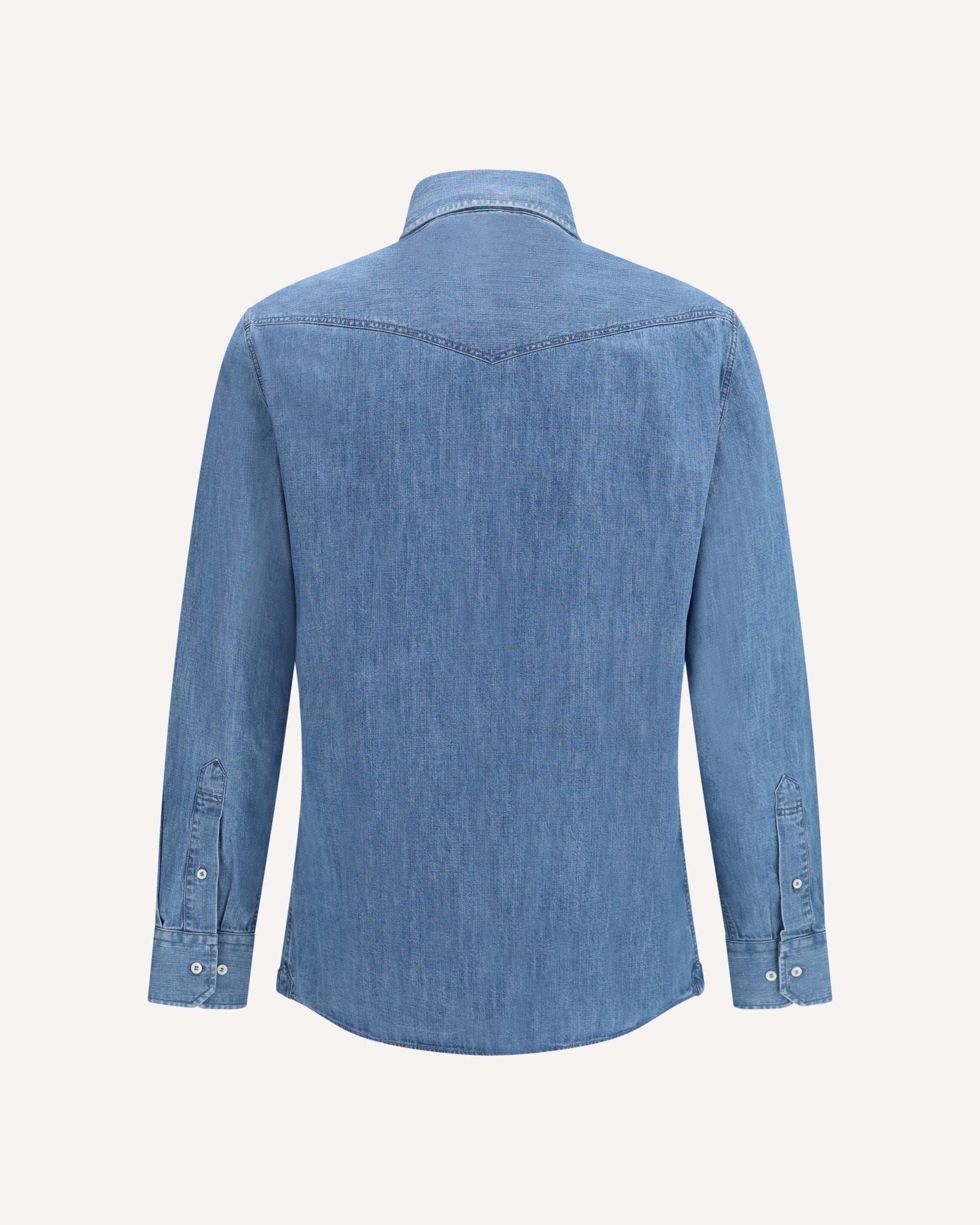 Brunello Cucinelli Easy Fit lightweight denim Shirt, view 2