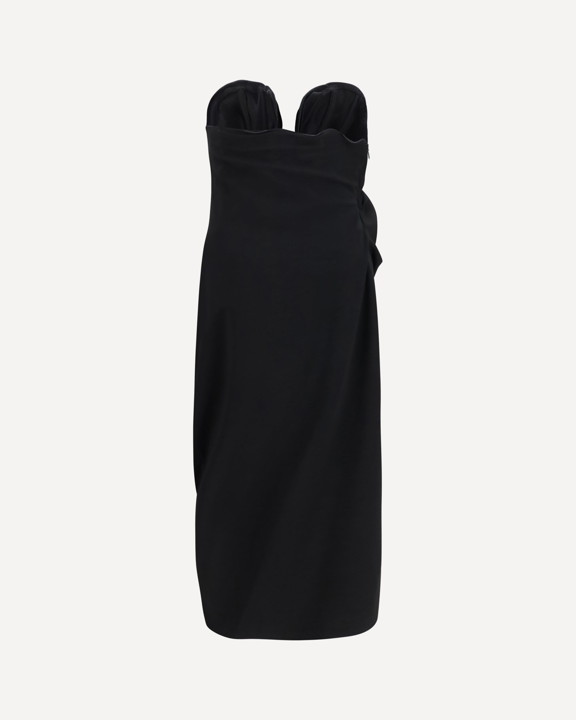 MAGDA BUTRYM Draped Dress with sculptural floral details, view 2
