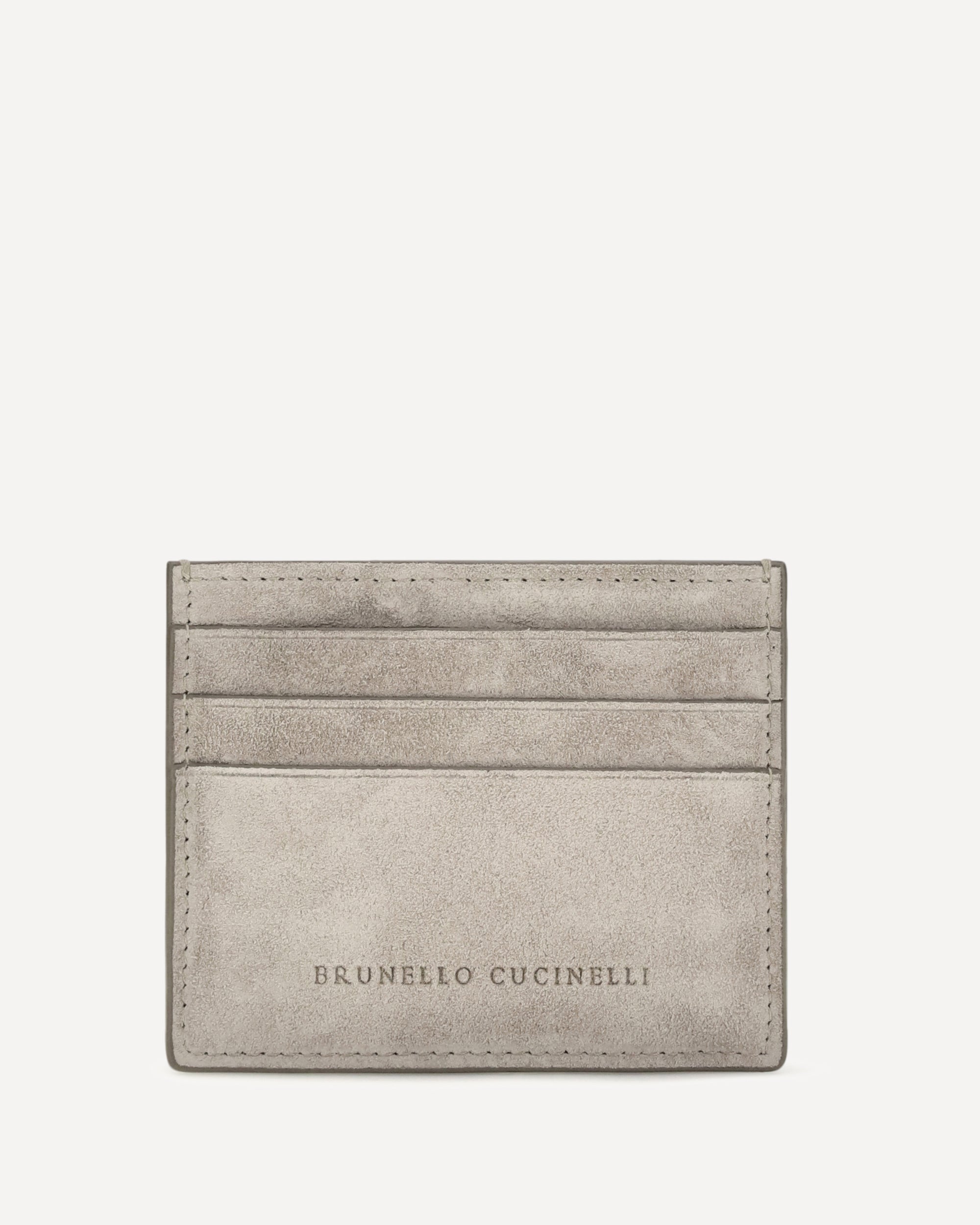 Brunello Cucinelli Suede Card Holder