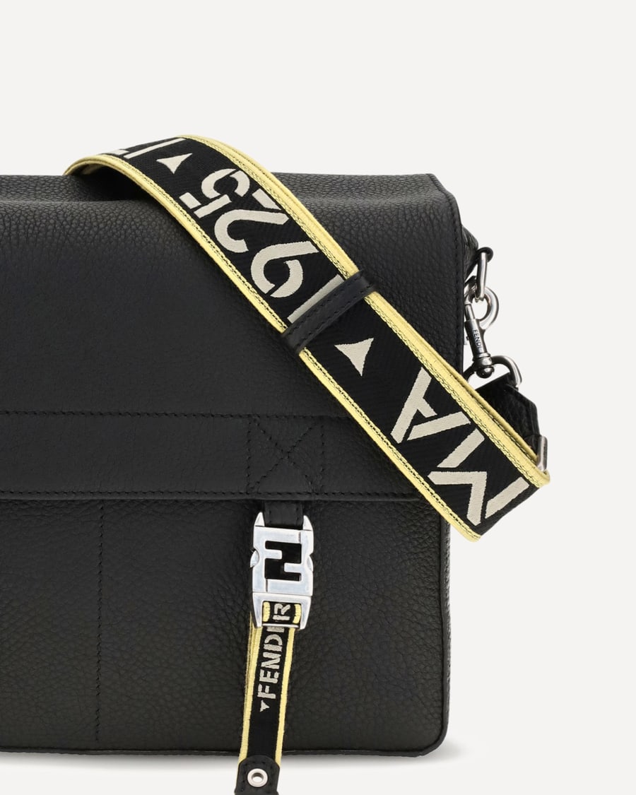 Fendi Flow Mess medium Roman leather Crossbody Bag, view 6