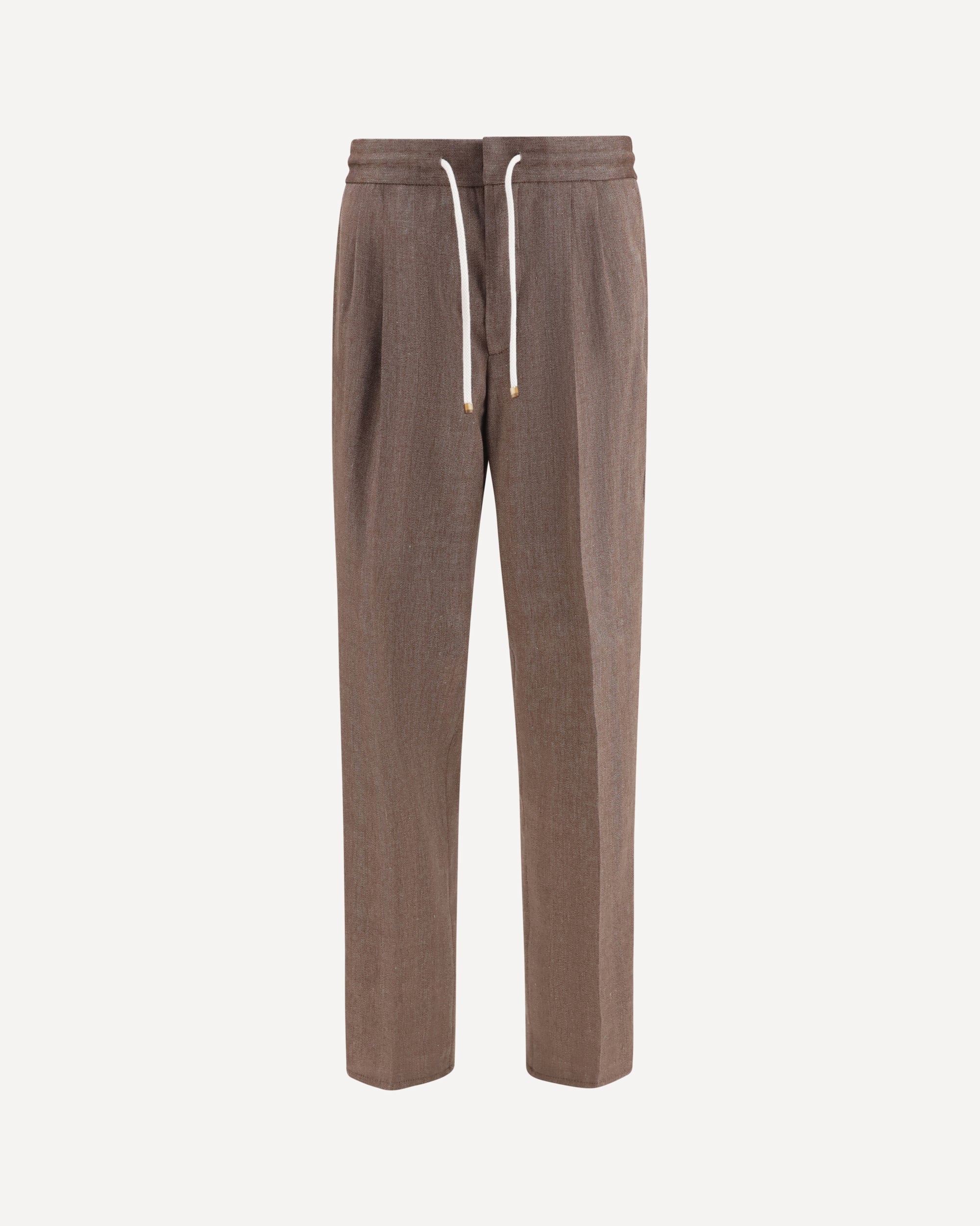 Brunello Cucinelli Herringbone linen and wool Pants
