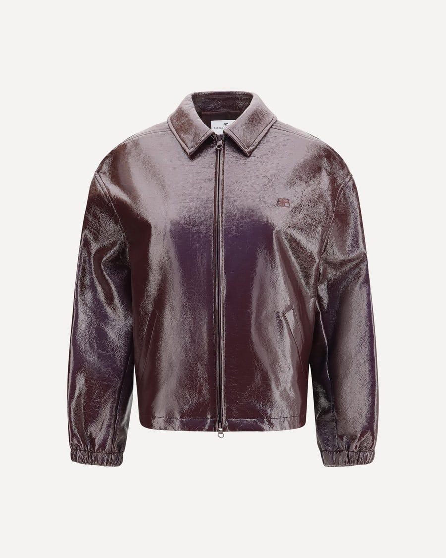 COURRÈGES Vinyl Bomber Jacket, view 3