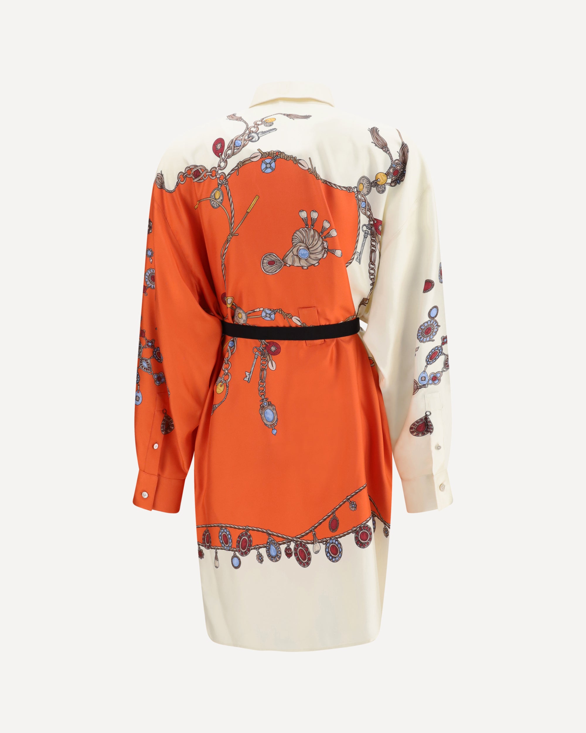 Versace Printed silk shirt mini Dress, view 2