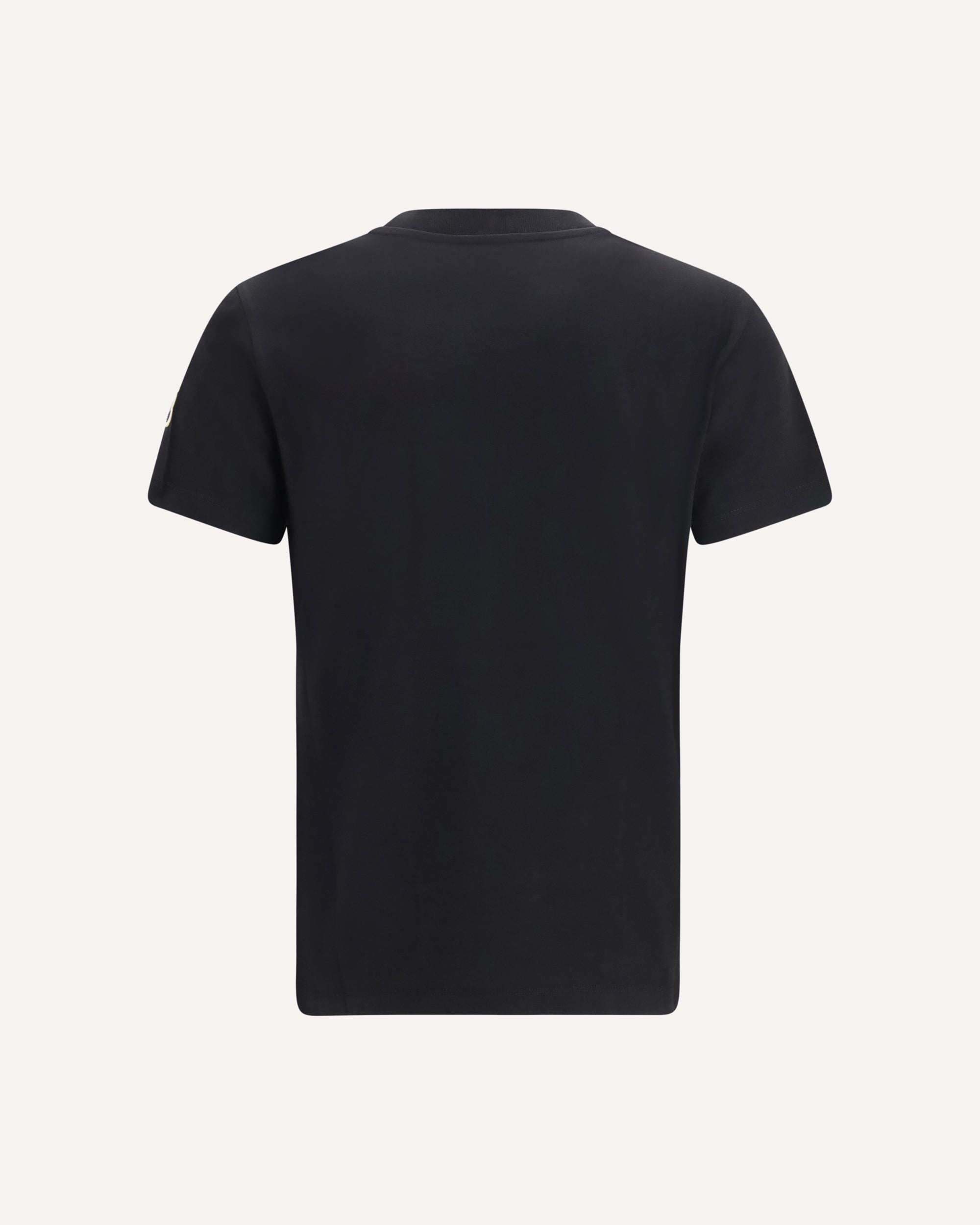 Moncler Cotton T-shirt with a tone on tone embroidered logo, view 2