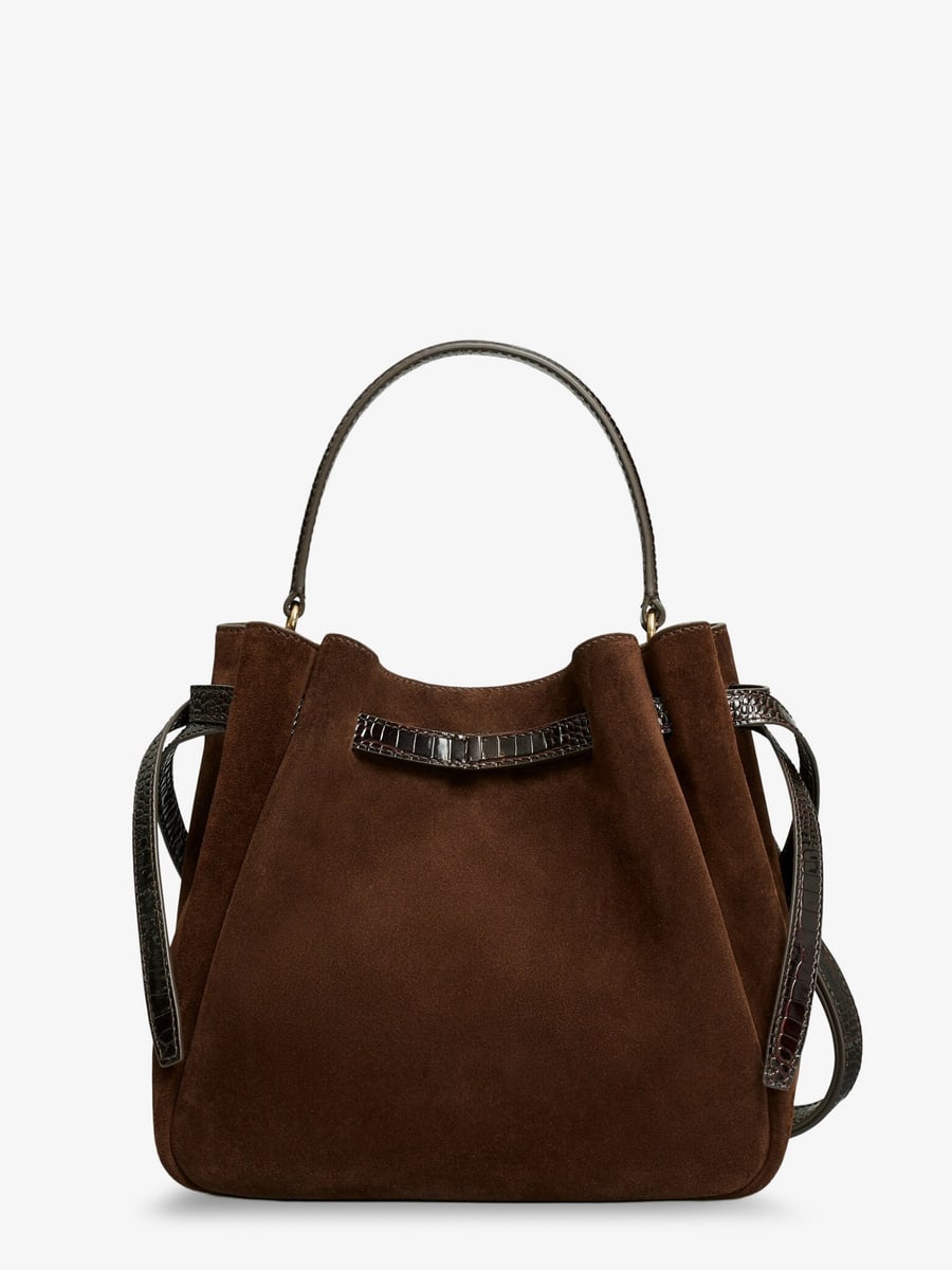 Tory Burch Romy suede bucket bag, view 2