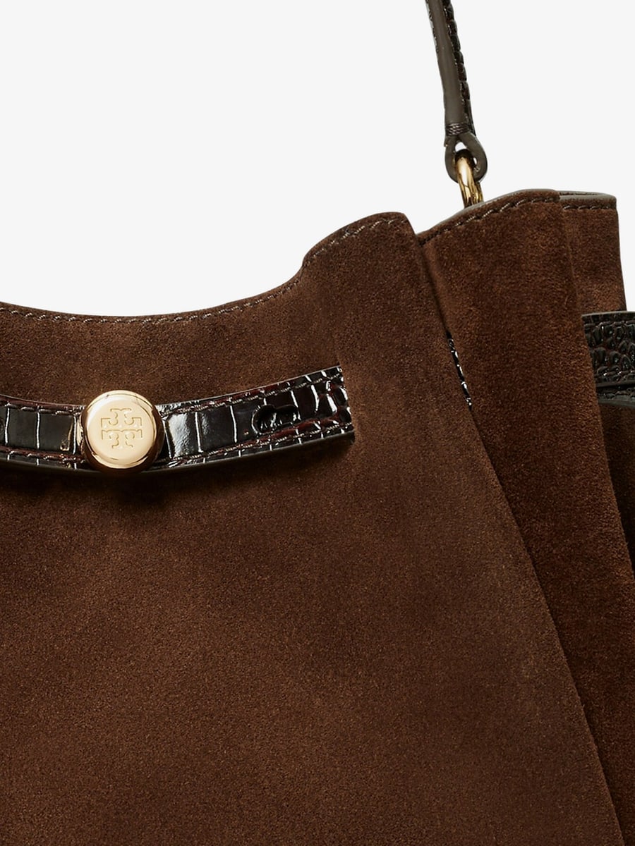 Tory Burch Romy suede bucket bag, view 4