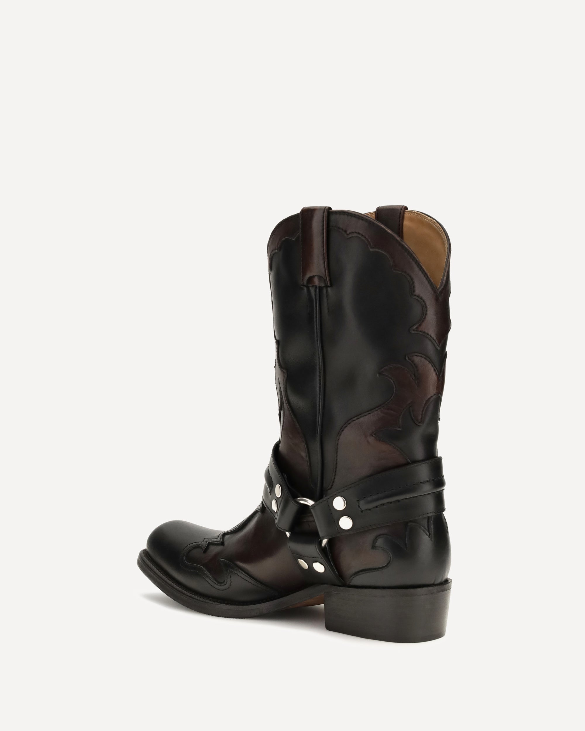 Versace Sylvester leather Cowboy Boots, view 2
