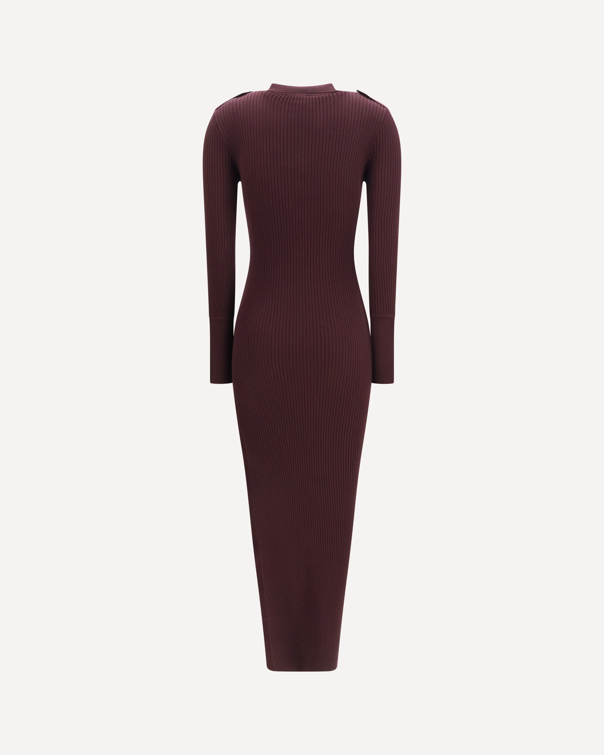 COURRÈGES Rib knit polo long Dress, view 2
