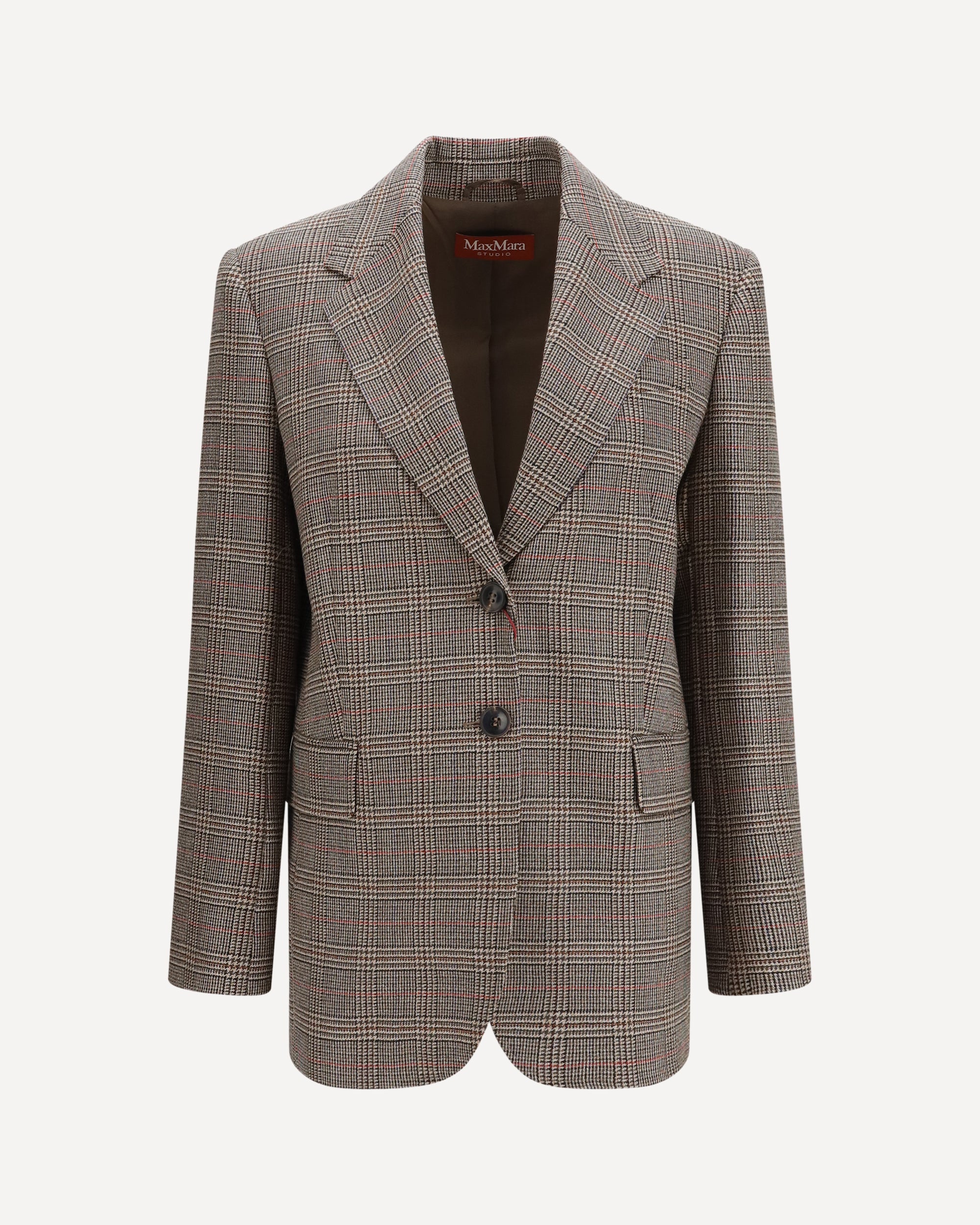 Max Mara Studio Checked pattern wool Blazer