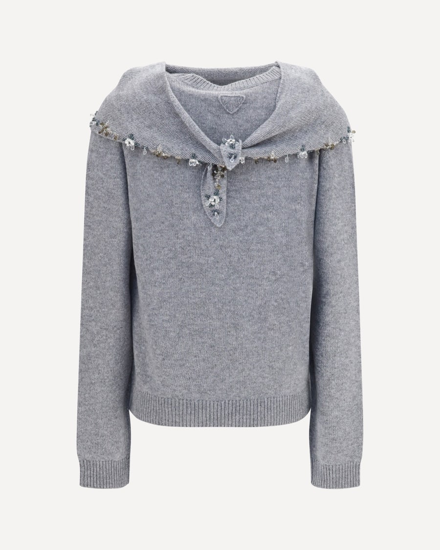 Prada Sweater with integrated scarf, view 2