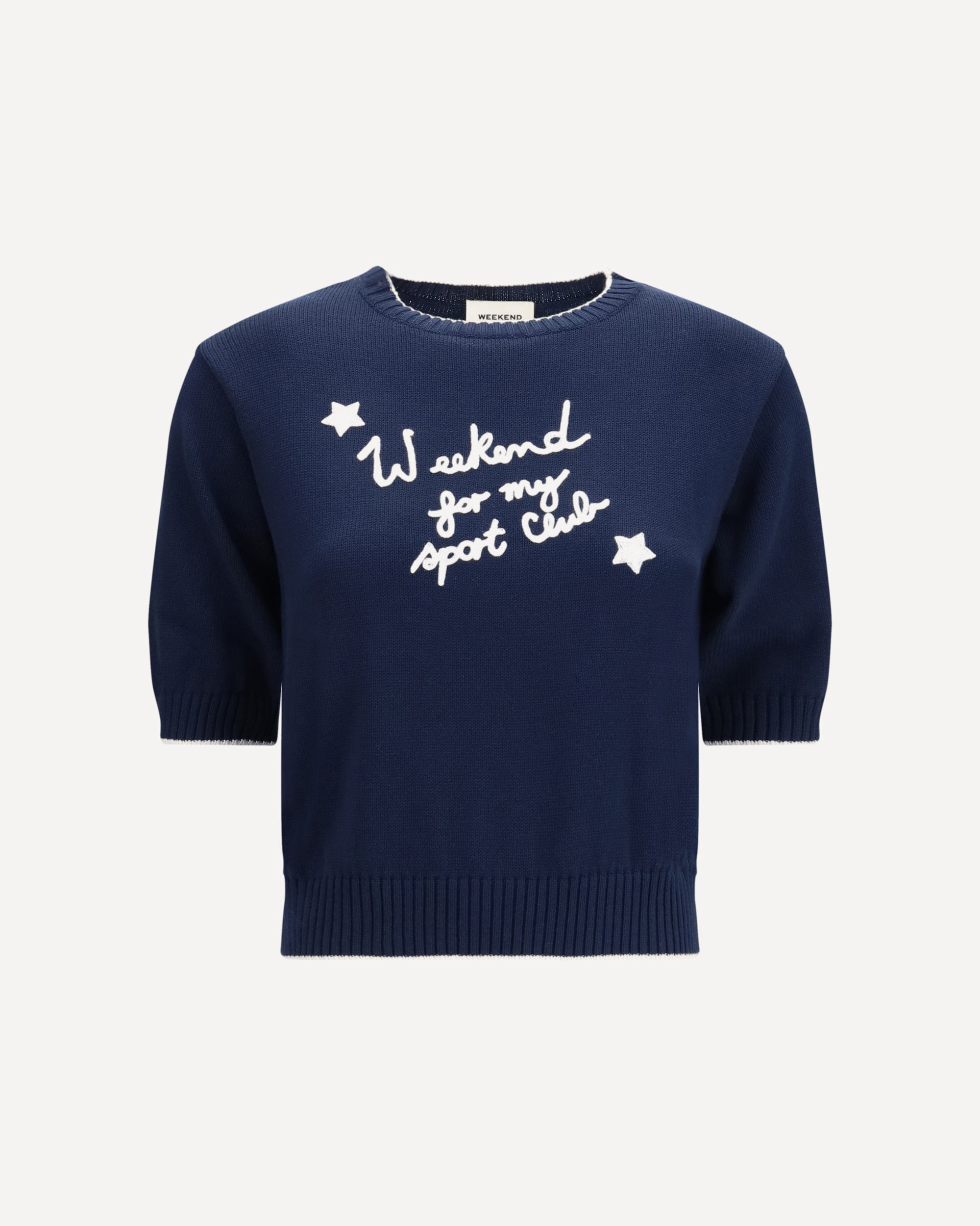Weekend Max Mara Cotton knit Sweater with embroidery