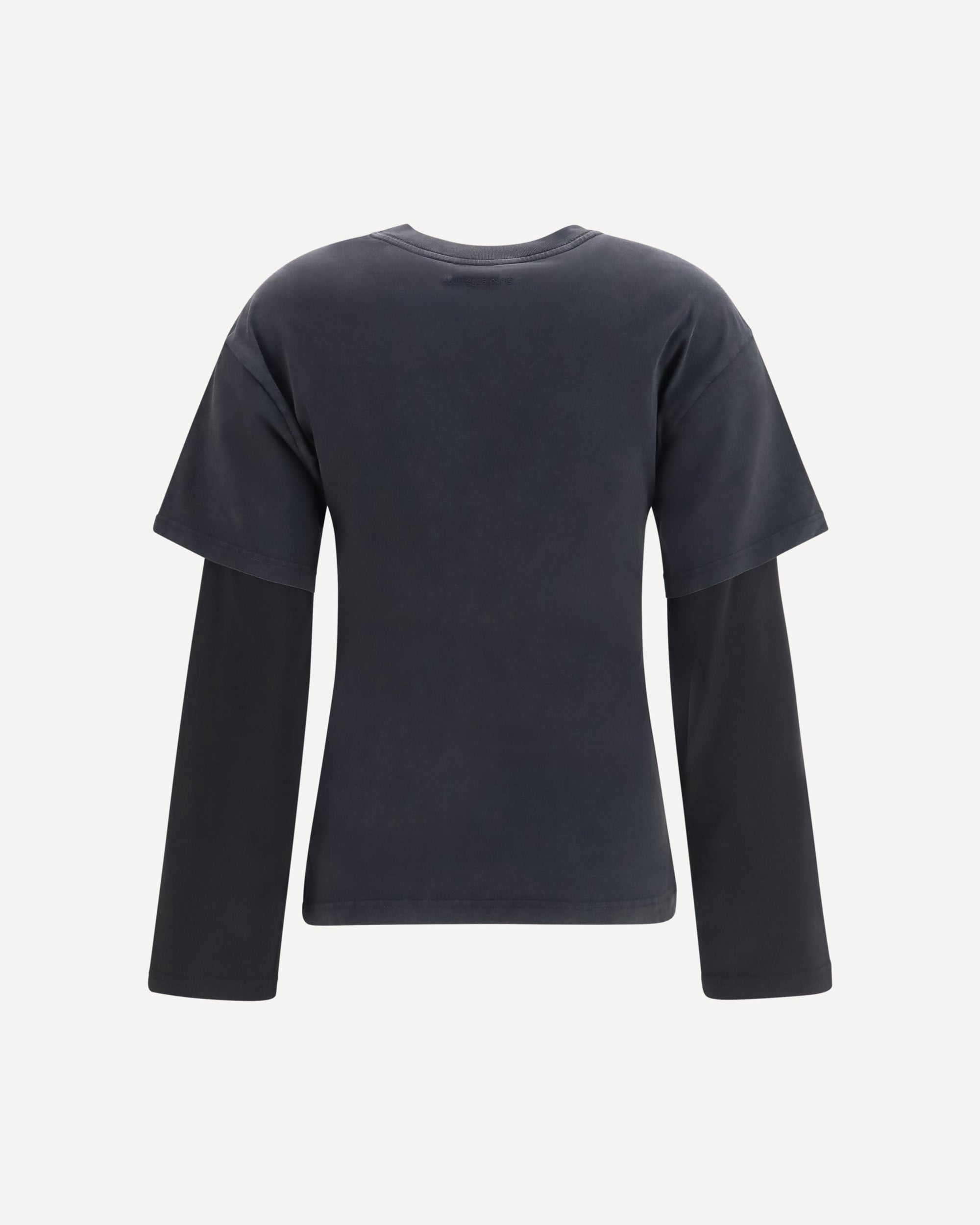 COURRÈGES Logo print double sleeves T-shirt, view 2