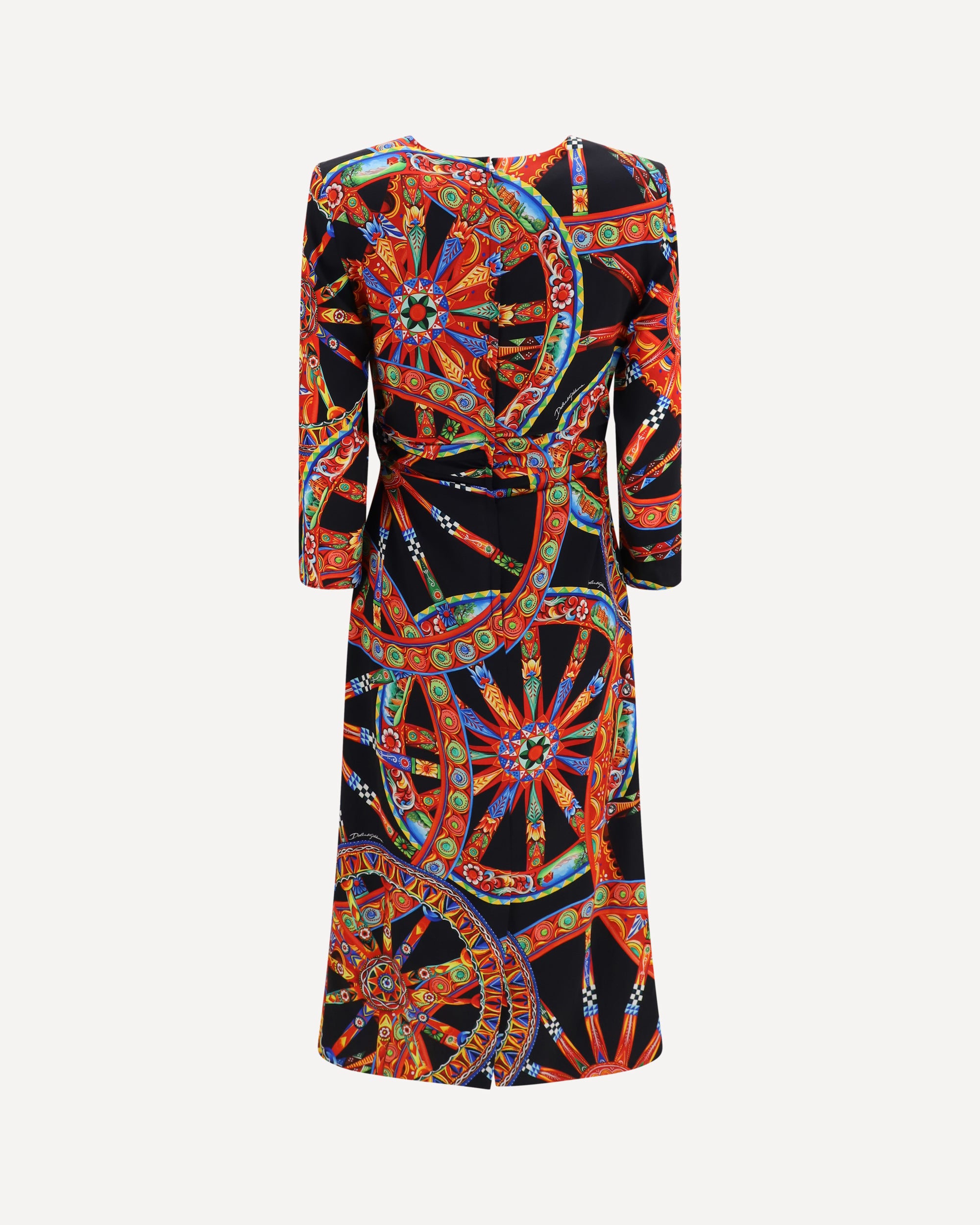 Dolce & Gabbana Carretto print charmeuse Dress, view 2