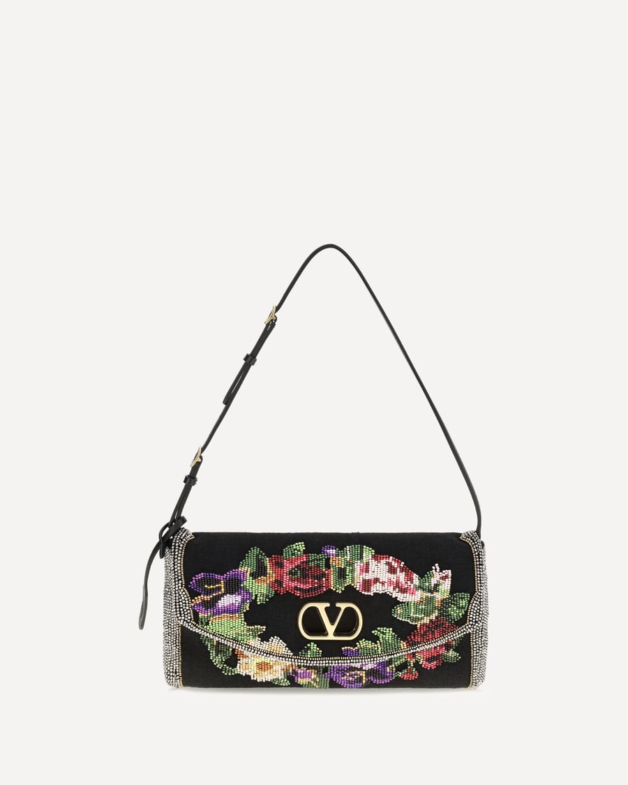 Valentino Garavani Small Devain embroidered Shoulder Bag