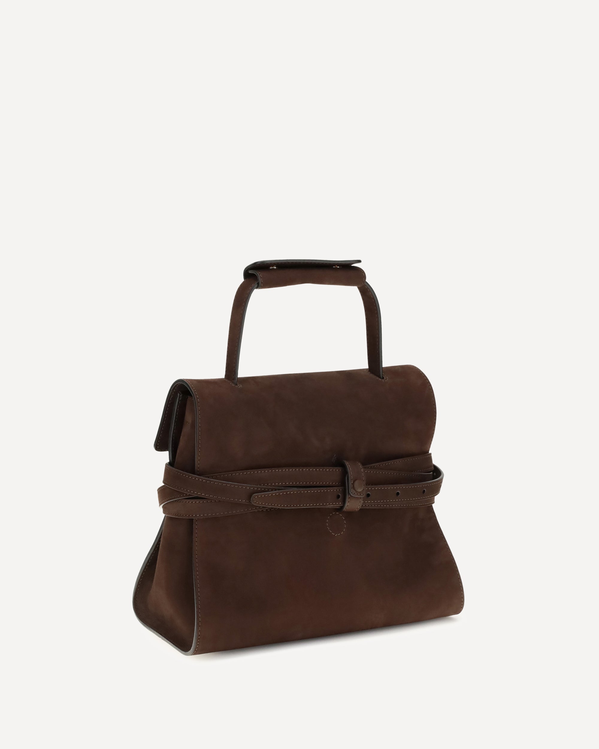 Moschino Medium Top Handle Bag with buckle detail, view 2