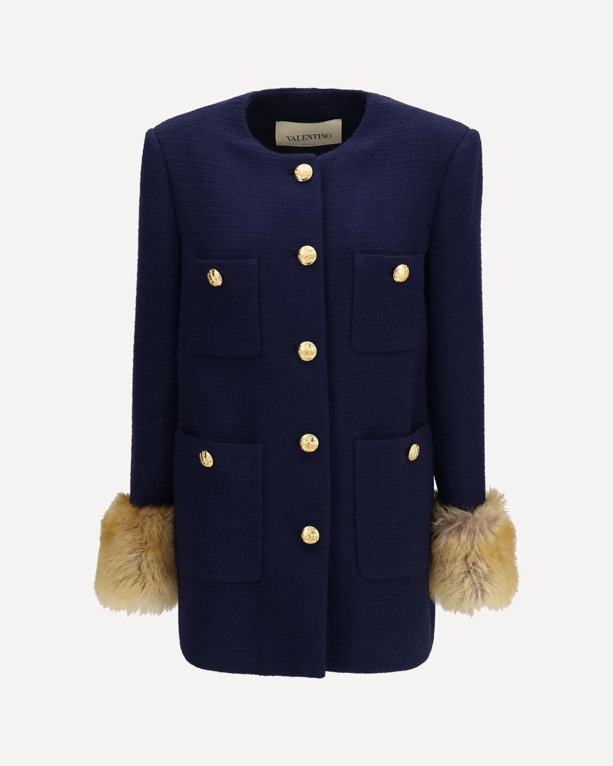 VALENTINO Wool tweed Caban Coat