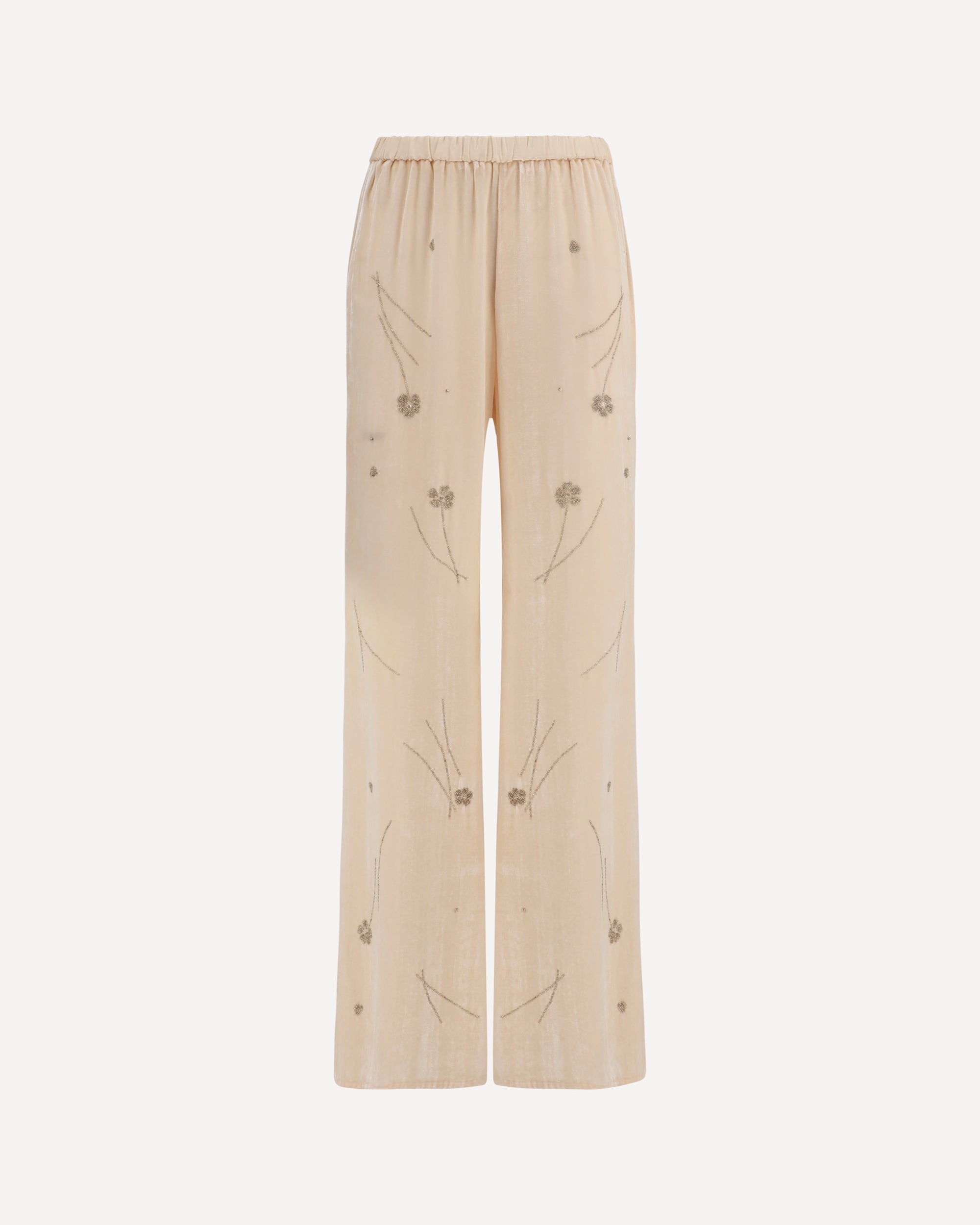 Forte_Forte Fleurs d’Orient embroidered crushed velvet Pants