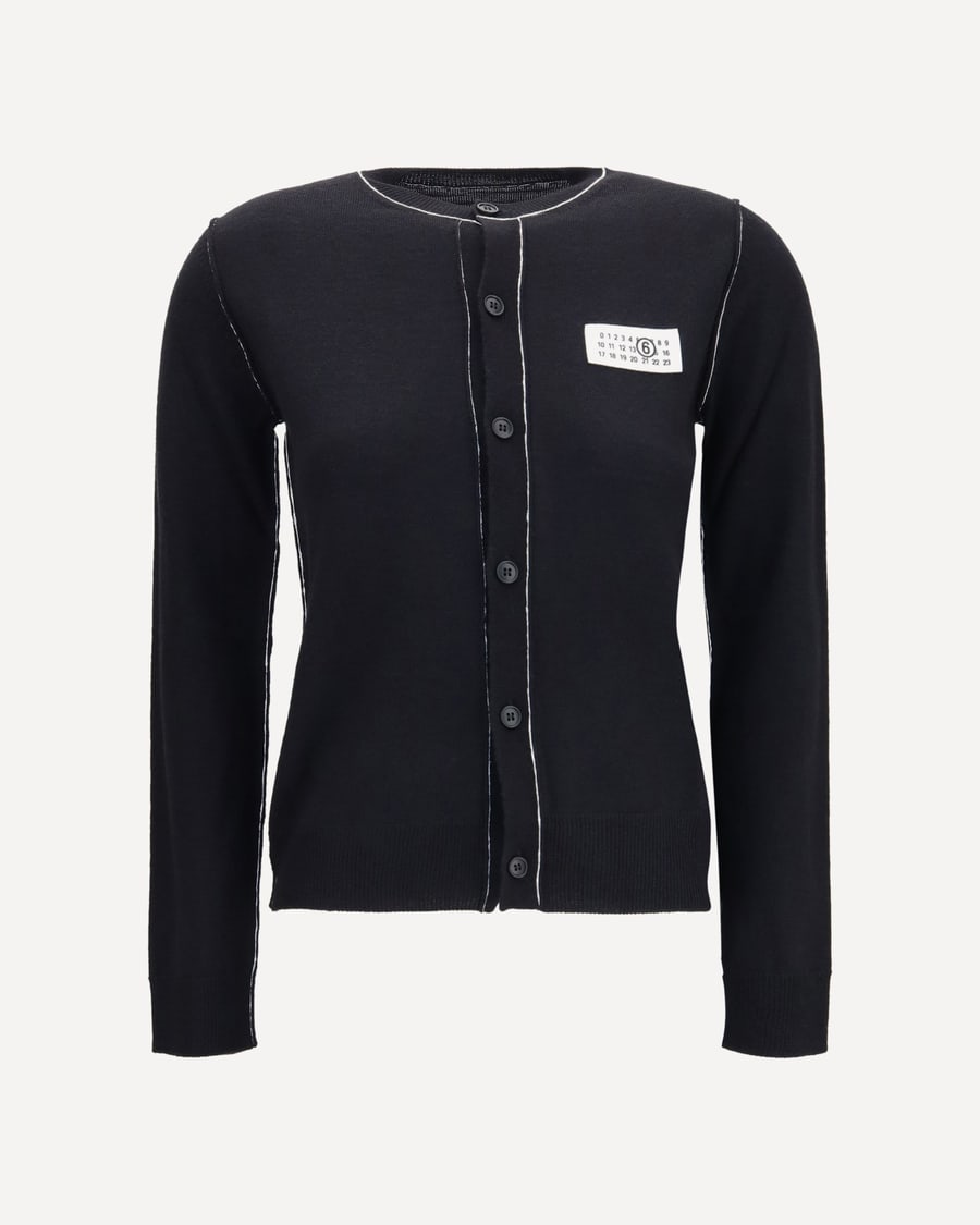 MM6 Wool blend button Cardigan, view 3