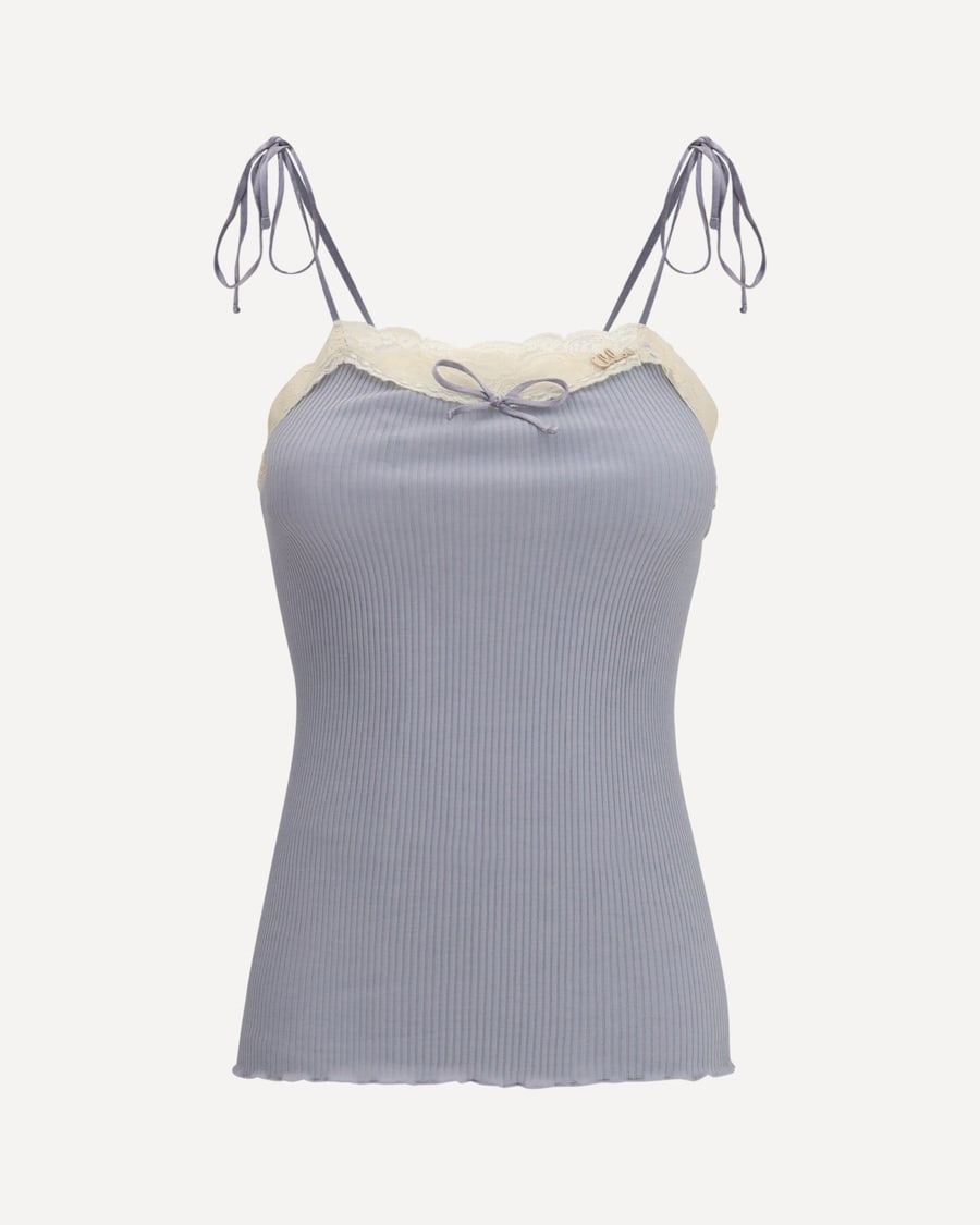 Chloé Jersey and lace thin strap Top