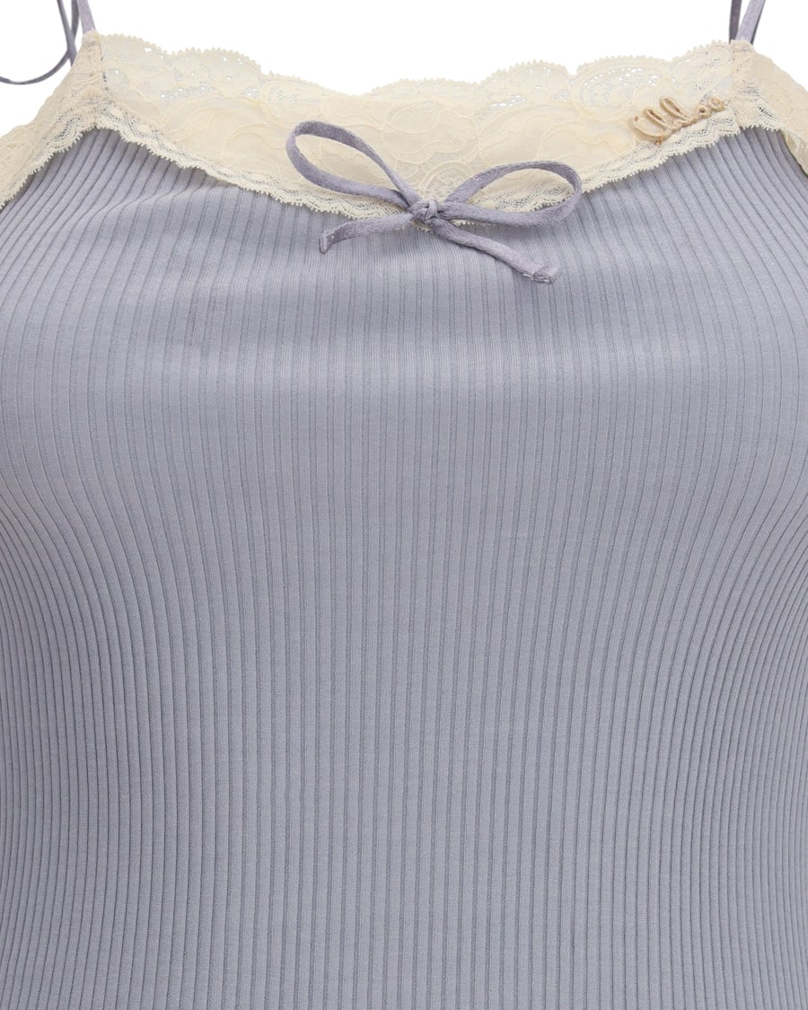 Chloé Jersey and lace thin strap Top, view 5