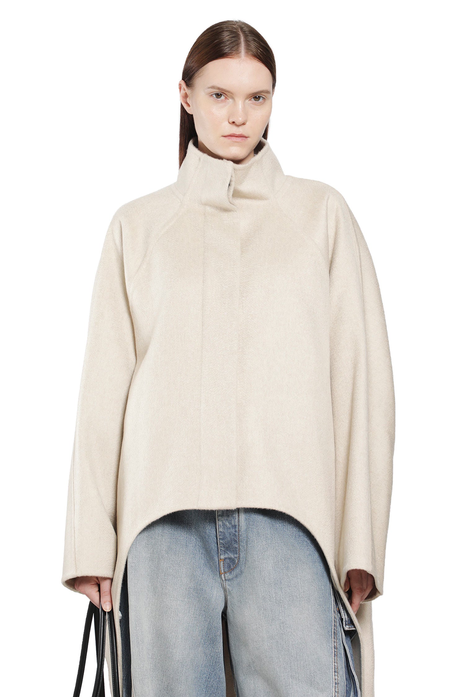 Alaïa Asymmetric Double Face Cashmere Coat