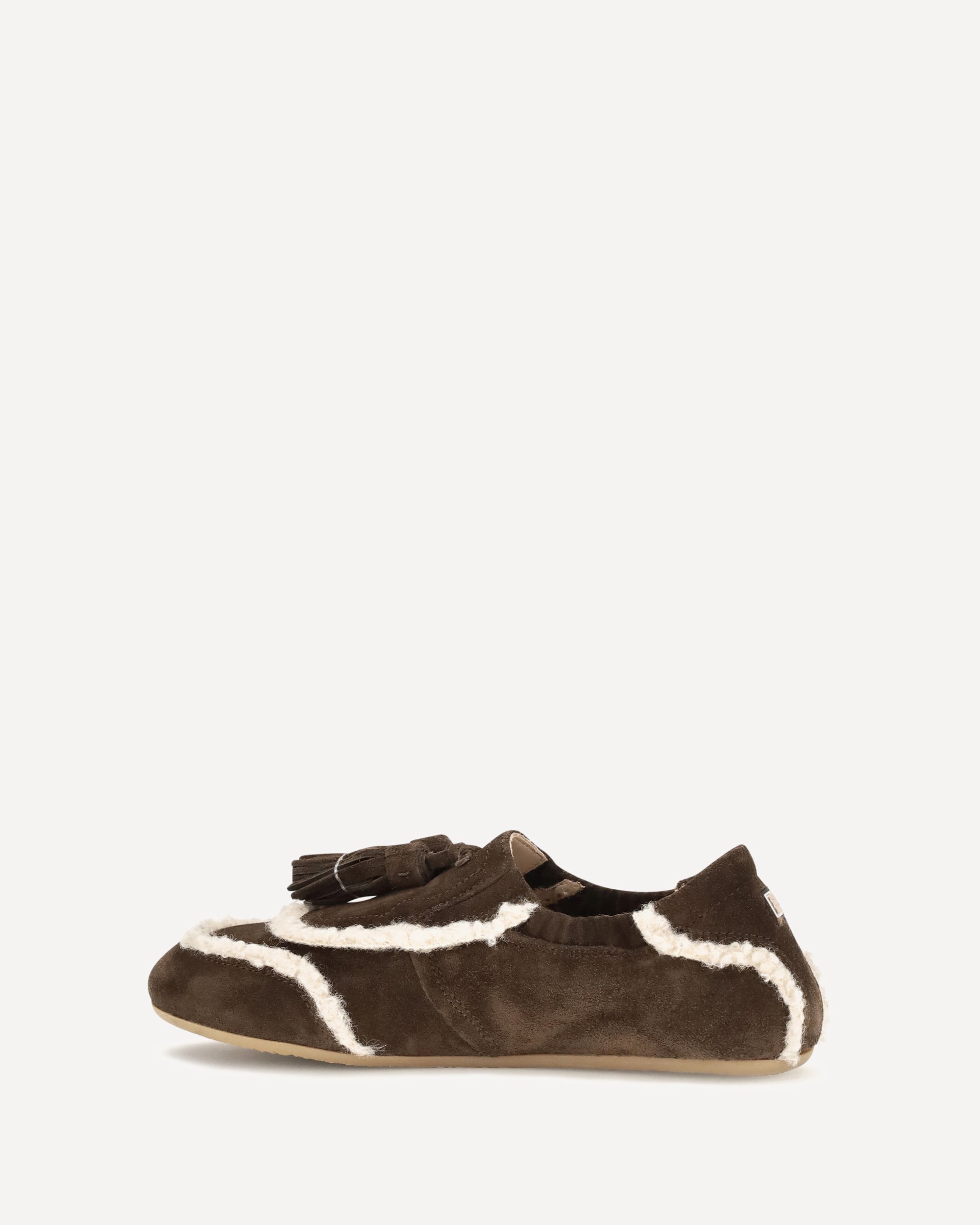 FRATELLI ROSSETTI Suede slip-on Loafers with tassel, view 2