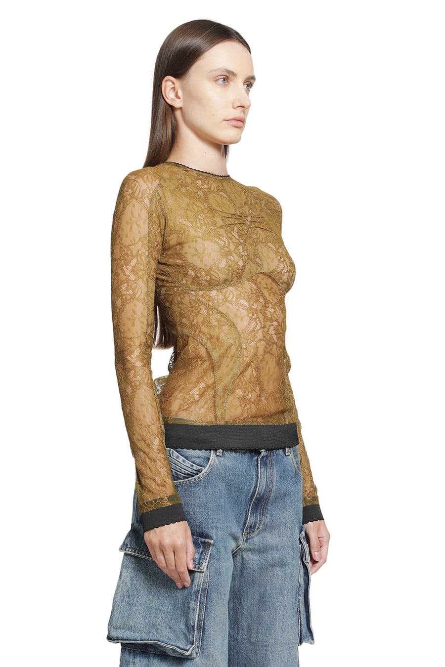 The Attico Olive Top, view 2