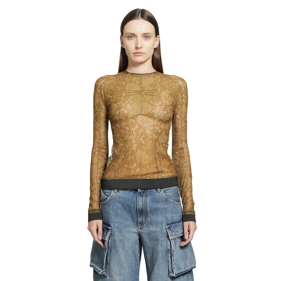 The Attico Olive Top, view 6