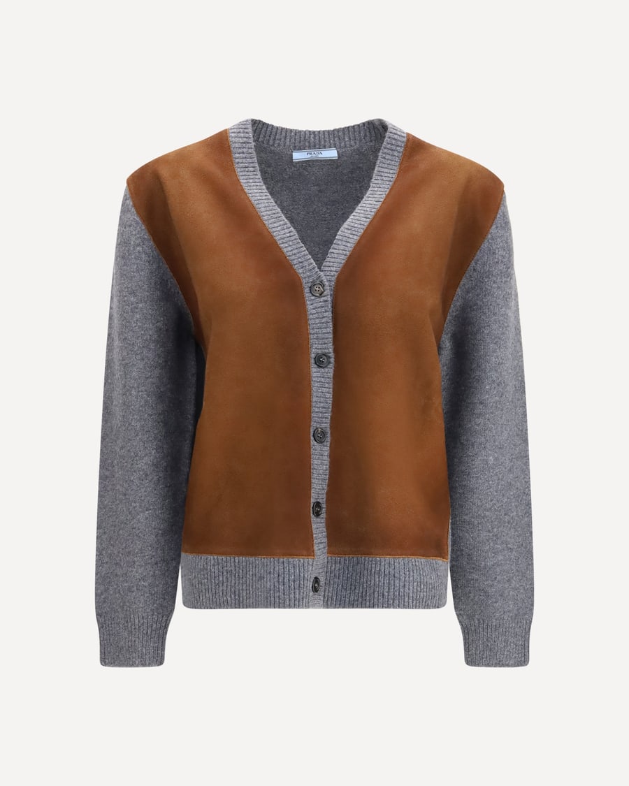 Prada Suede and wool Cardigan