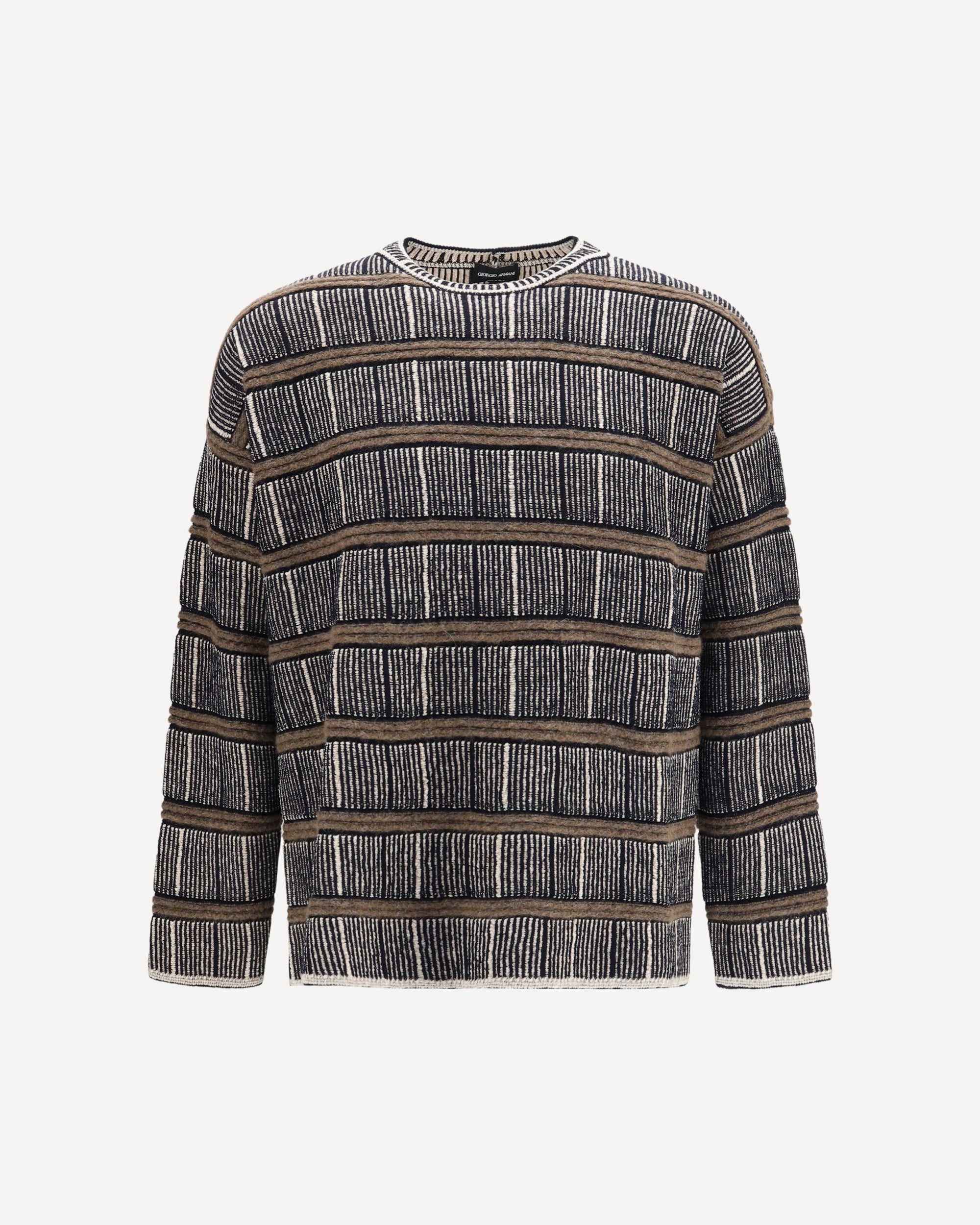 Giorgio Armani Oversized ribbed Sweater in silk and virgin wool blend