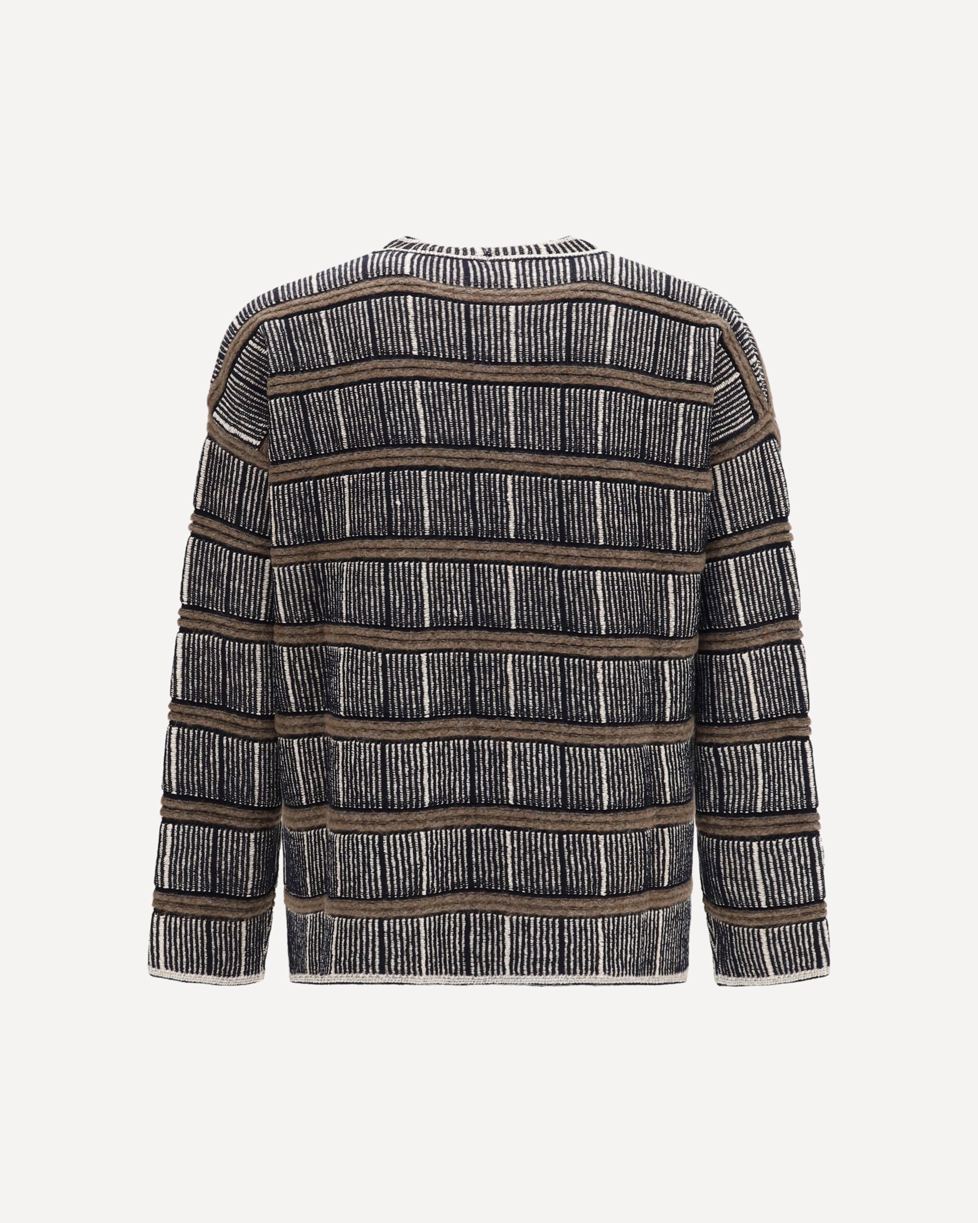 Giorgio Armani Oversized ribbed Sweater in silk and virgin wool blend, view 2