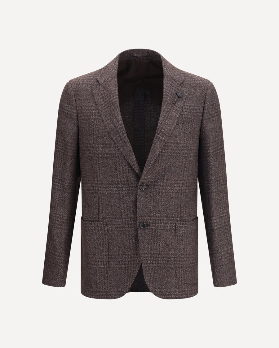 LARDINI Single-breasted wool-blend Blazer, view 3